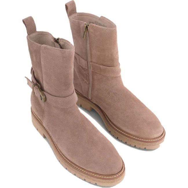 Pair of Naot Women's Chalmers Boots in almond suede