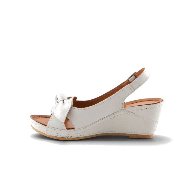 Medial side of white leather Spring Step Women&