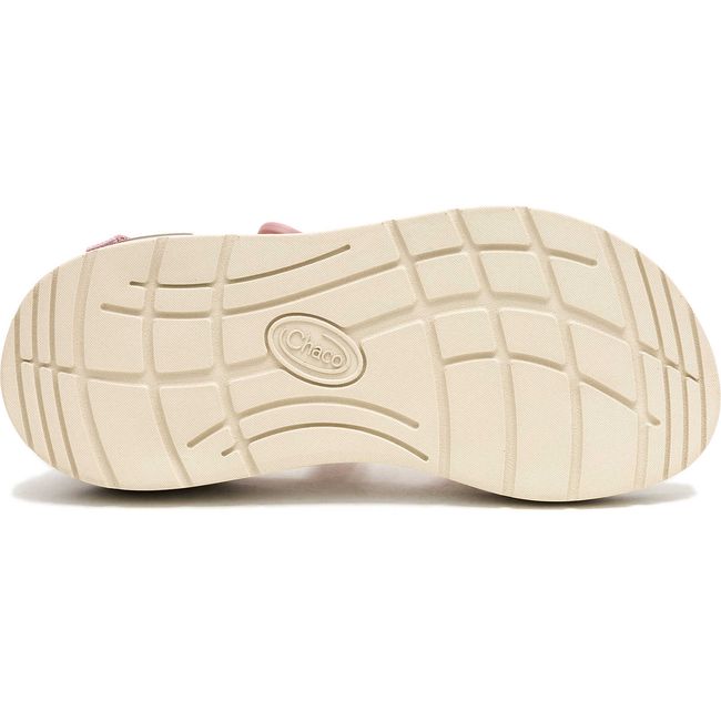 Sole of Women's Chaco Cushz T-Loop Extra Cushioned Sandal in Frond Pink Salt