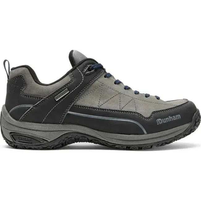 Dunham Men&#39;s Cloud Plus Waterproof Trekker Hiking Shoe Grey Nubuck/Black CI6852