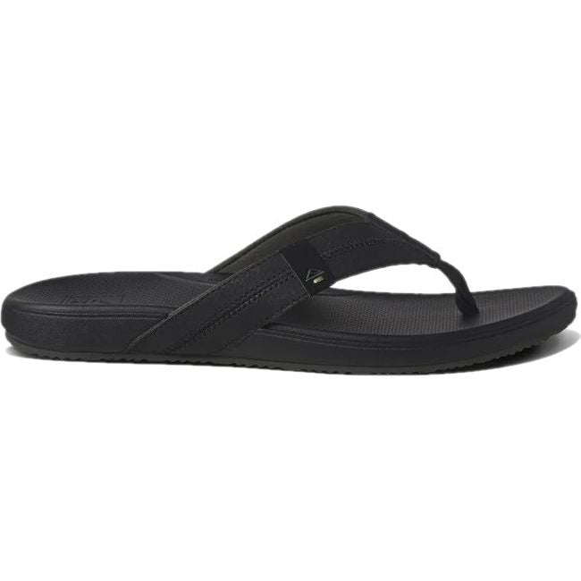 Lateral side of Men's Reef Cushion Phantom 2.0 Flip Flop in black