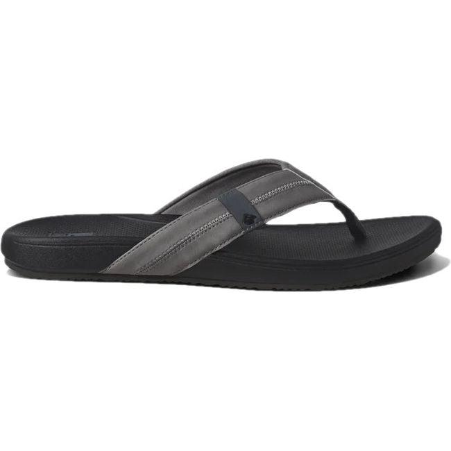 Lateral side of Men's Reef Cushion Phantom 2.0 Flip Flop in shadded grey