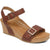 Aetrex Women's Lexa Quarter Strap Wedge Sandal Walnut CK102