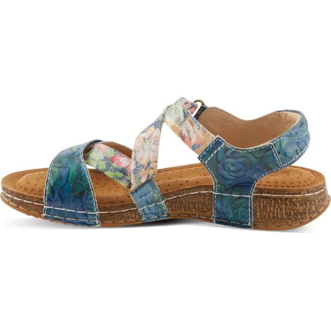 L'Artiste Women's Collette Sandal Blue Multi