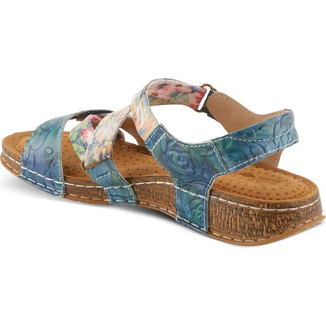 L'Artiste Women's Collette Sandal Blue Multi