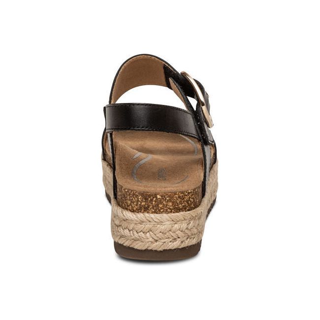 Aetrex Women's Vania Platform Sandal Black CP100