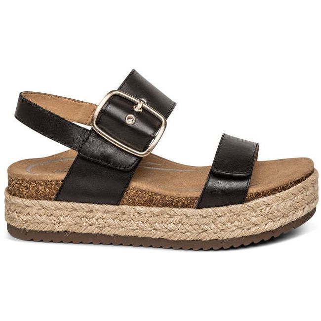 Aetrex Women's Vania Platform Sandal Black CP100
