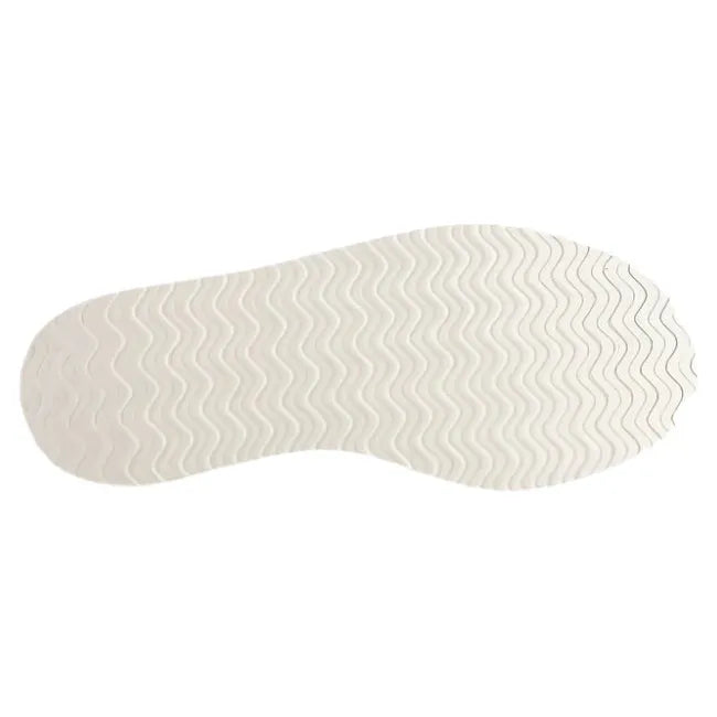 Sole view of Sage Nubuck Naot Women's Crepe Platform Sandal featuring a white 2.2-inch EVA sole with a smooth finish designed for lightweight comfort.