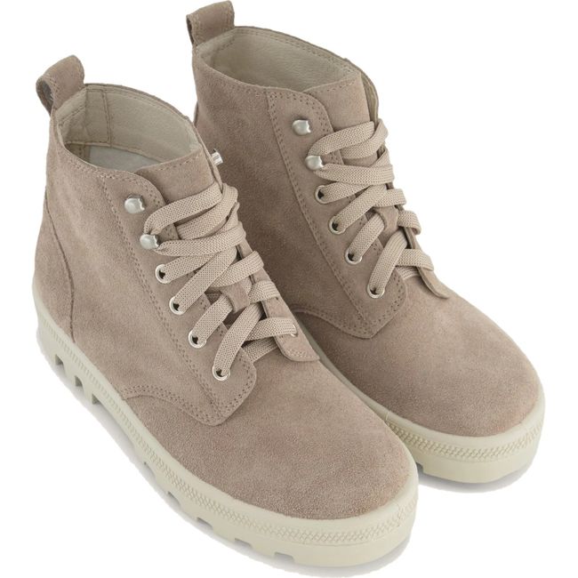 Pair of Naot Women's Canoe Boots in almond suede