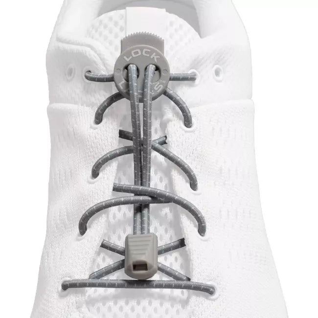 Lock Laces Cool Gray No Tie Shoelaces
