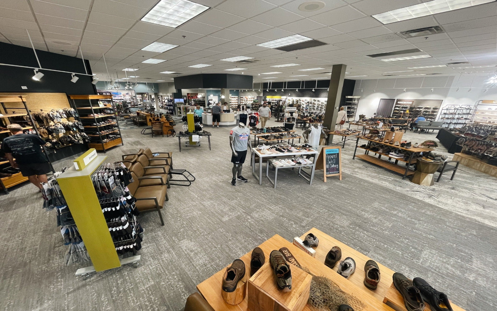 Inside of Roderer Shoe Center Remodeled Store