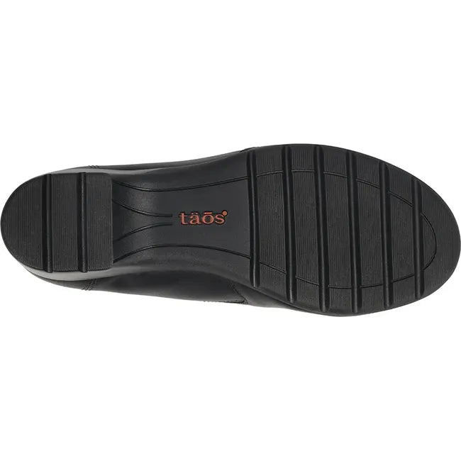Sole of Women's Taos Daily Bootie in Black leather upper