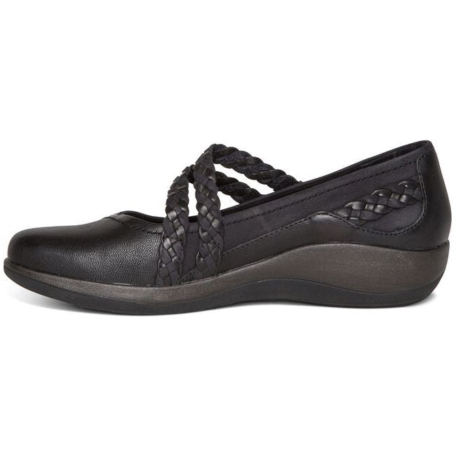 Aetrex Women&#39;s Annie Mary Jane Shoe Black DM450WM