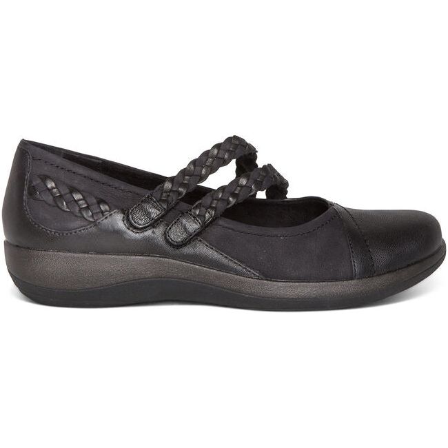 Aetrex Women&#39;s Annie Mary Jane Shoe Black DM450WM