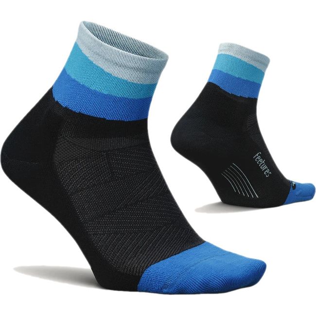 Feetures Unisex Elite Light Cushion Quarter Sock Oceanic Ascent E204671