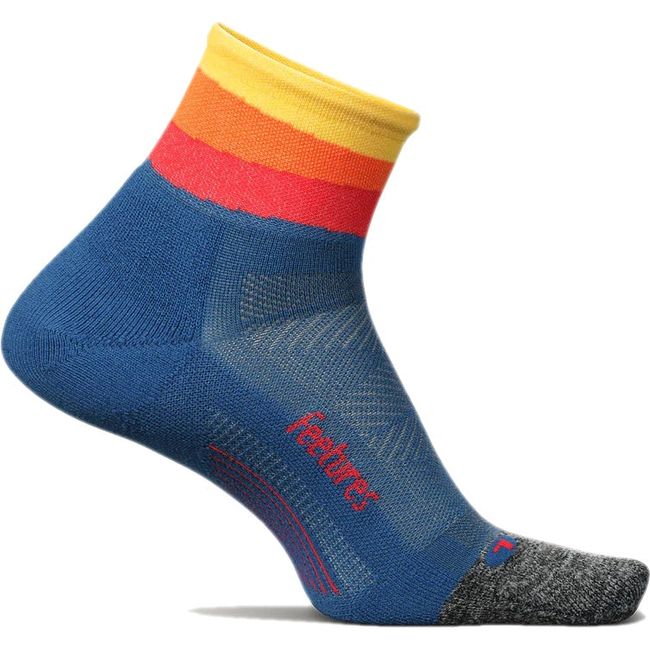 Feetures Unisex Elite Light Cushion Quarter Sock Solar Ascent E204672