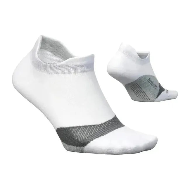 Feetures Unisex Elite Light Cushion No Show Tab Sock White E5030158