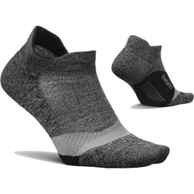 Feetures Unisex Elite Light Cushion No Show Tab Sock Gray E5030160