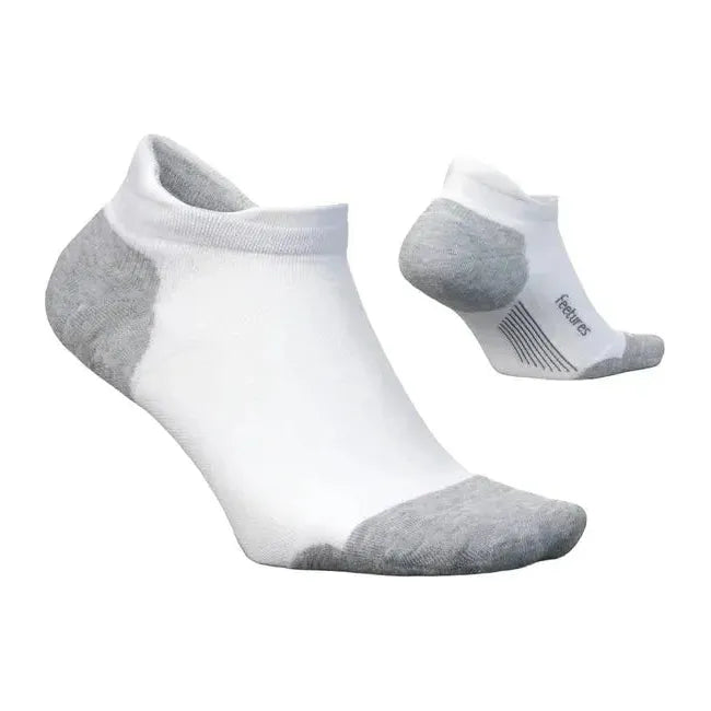 Feetures Unisex Elite Max Cushion No Show Tab Sock White EC504158
