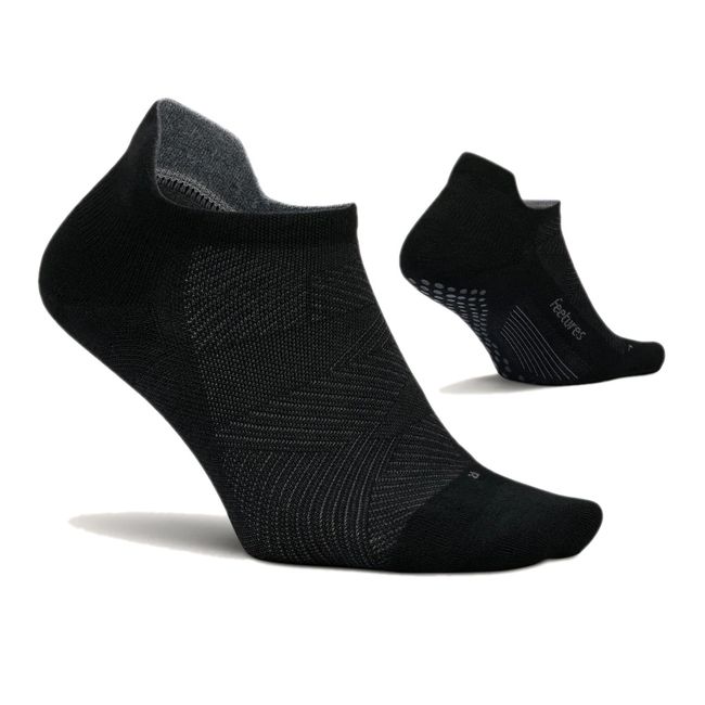 Pair of Women's Feetures Elite Grip Max Cushion Tab Sock in Flex Blue