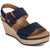 Aetrex Women's Ashley Wedge Sandal Navy EW791W