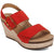 Aetrex Women's Ashley Wedge Sandal Poppy Red EW799W