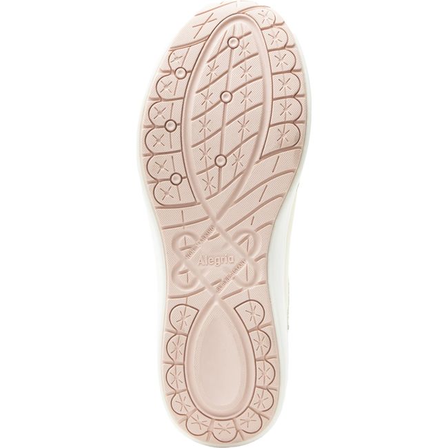 Sole of Women's Alegria Eazeer Sneaker in Beige and Pink Sorbet