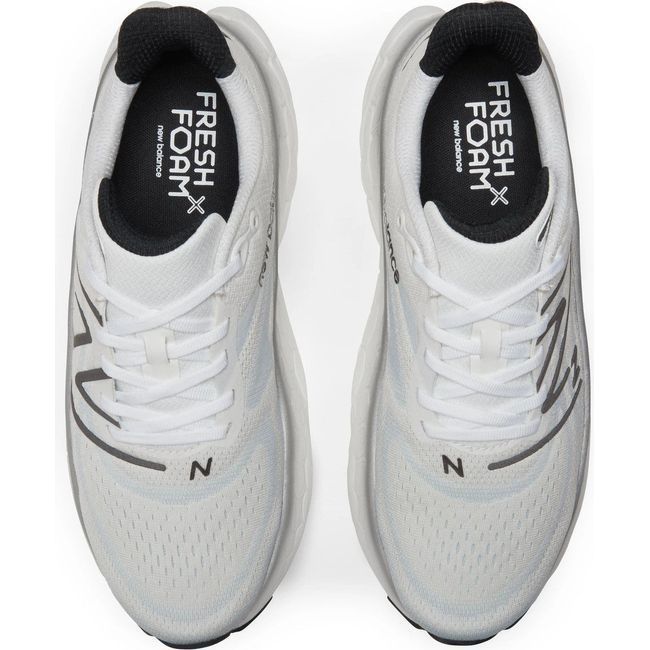 New Balance Men&#39;s Fresh Foam X More V4 Running Shoe White/Black Metallic/Black MMORCE4