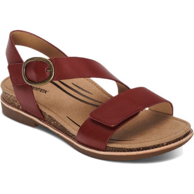 Aetrex Women's Tamara Quarter Strap Sandal Red FC108W