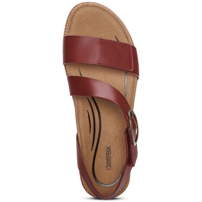 Aetrex Women's Tamara Quarter Strap Sandal Red FC108W