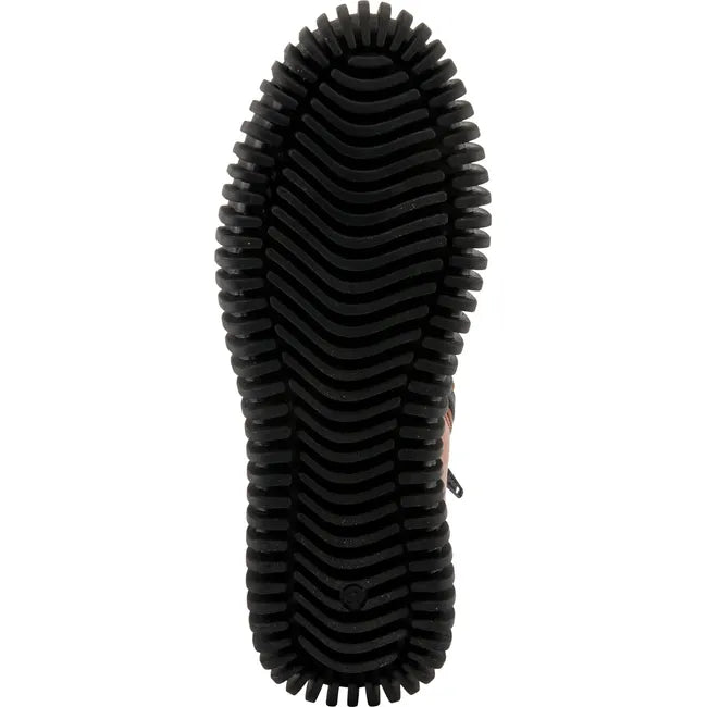 Sole of Womens Spring Step Holman Boot in cognac leather with a black chunky sole