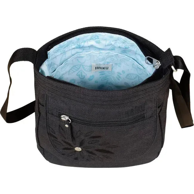 Haiku Jaunt Crossbody Bag Black in Bloom HK048-BLB