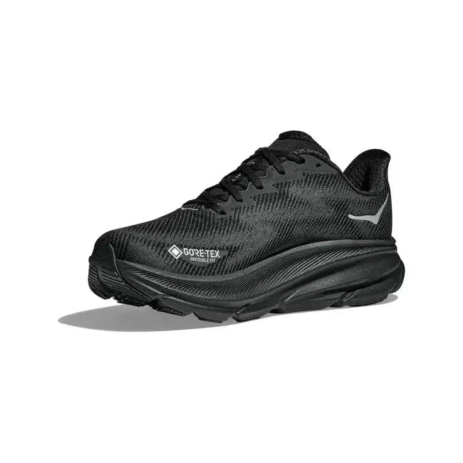 Hoka Women's Clifton 9 GTX Running Shoe Black/Black 1141490-BBLC