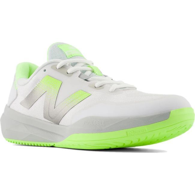 New Balance Women's 796 V4 Tennis Shoe White/Bleached Lime Glo/Brighton Grey WCH796W4