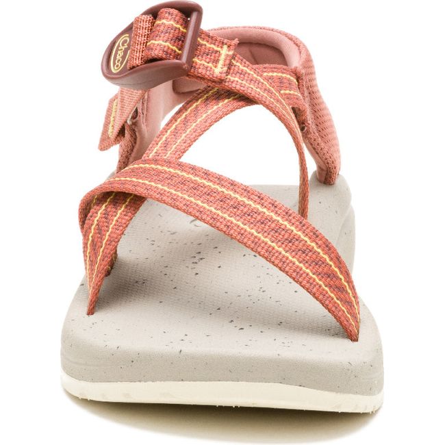 Front of Women's Chaco CushZ Extra Cushioned Sandal in Frond Syrup orange