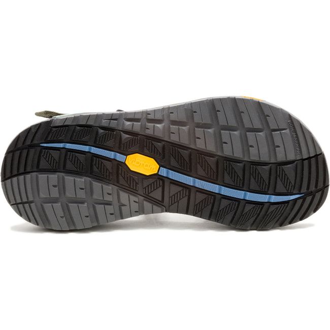 Vibram sole of Women&#39;s Chaco Z/2 Rapid Pro Classic Sandal in Aquatic Navy Night upper