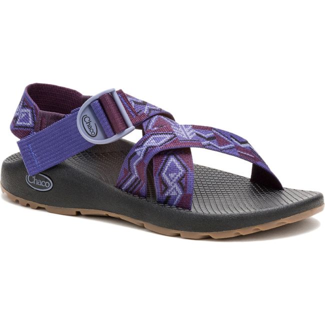 Front angled view of Women's Chaco Mega Z/1 Classic Sandal in Paddle Grape purple