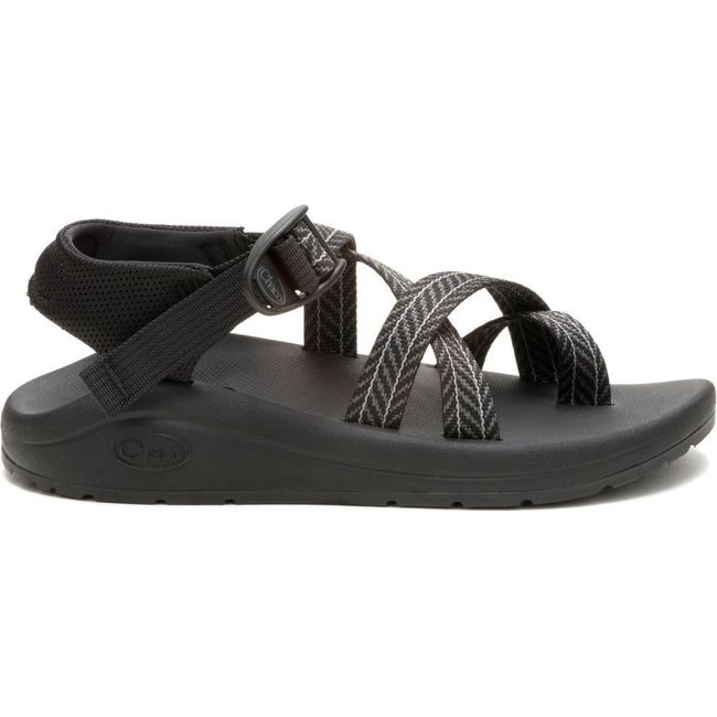 Lateral side of Women's Chaco CushZ Toe-Loop Extra Cushioned Sandal in Black