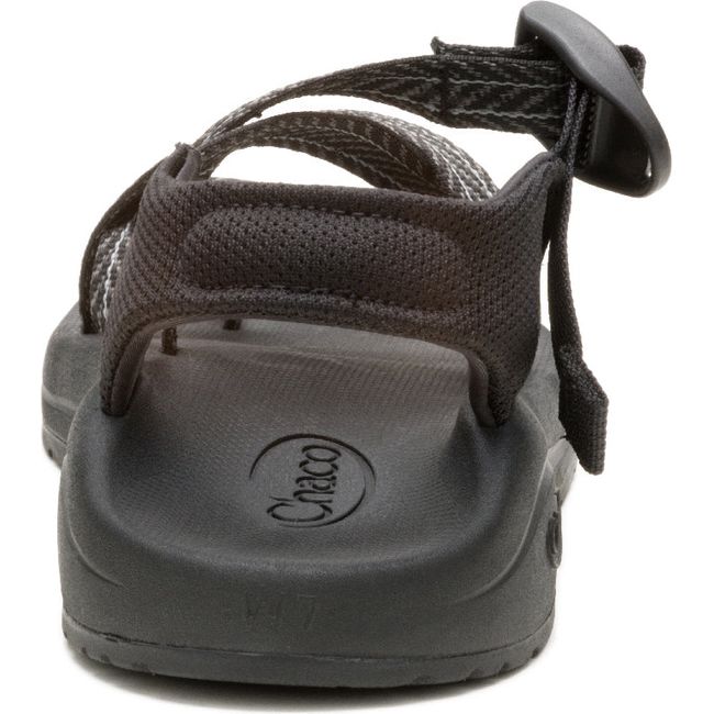 Heel of Women's Chaco CushZ Toe-Loop Extra Cushioned Sandal in Black with heel strap
