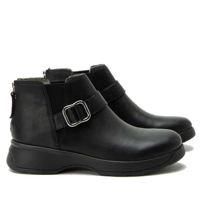 Sides of Alegria Women's Jerica Boots in Black Bird Black Leather