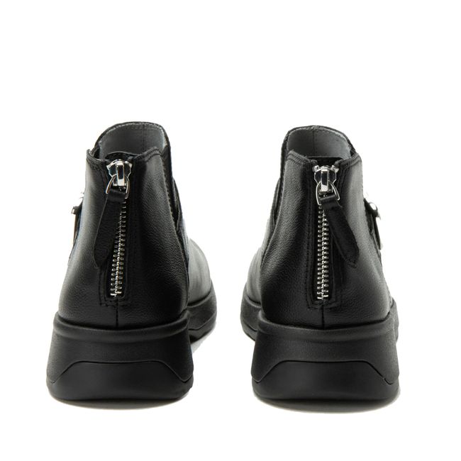 Heels of Alegria Women's Jerica Boots in Black Bird Black Leather with zipper