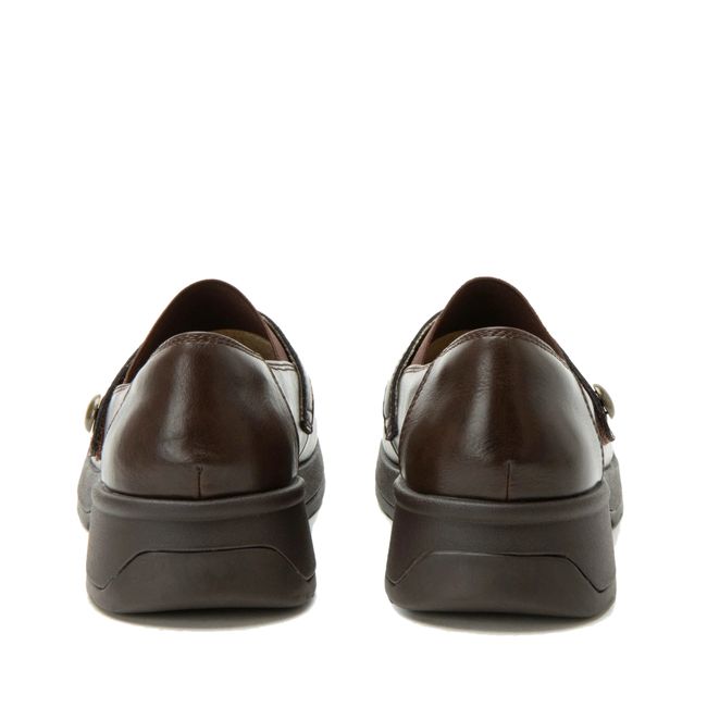 Heels of Alegria Women's Janna Loafers in Dark Chocolate Brown Leather