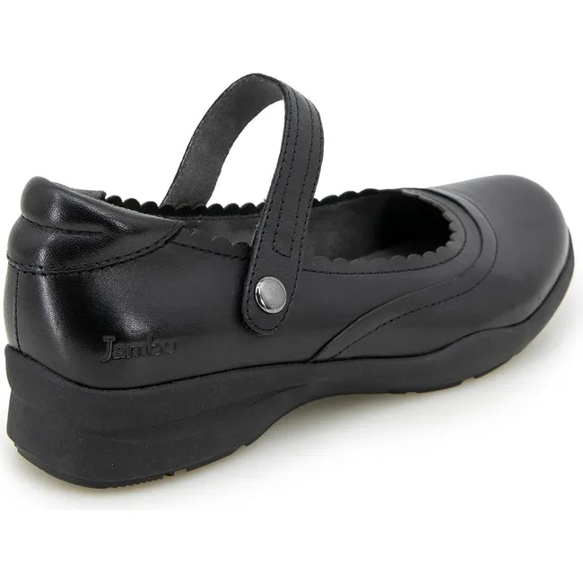 Jambu Women's Tess Mary Jane Shoe Black Leather J4TES01/W