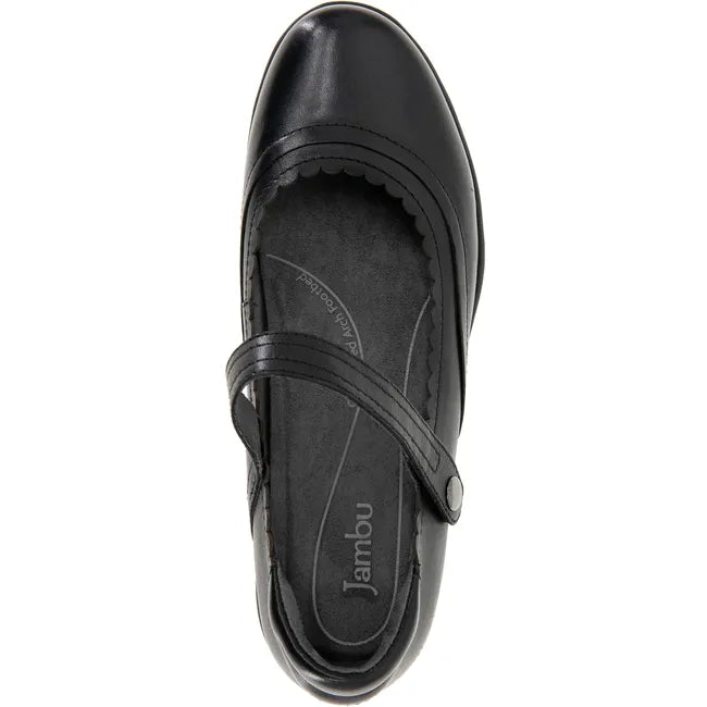 Jambu Women's Tess Mary Jane Shoe Black Leather J4TES01/W