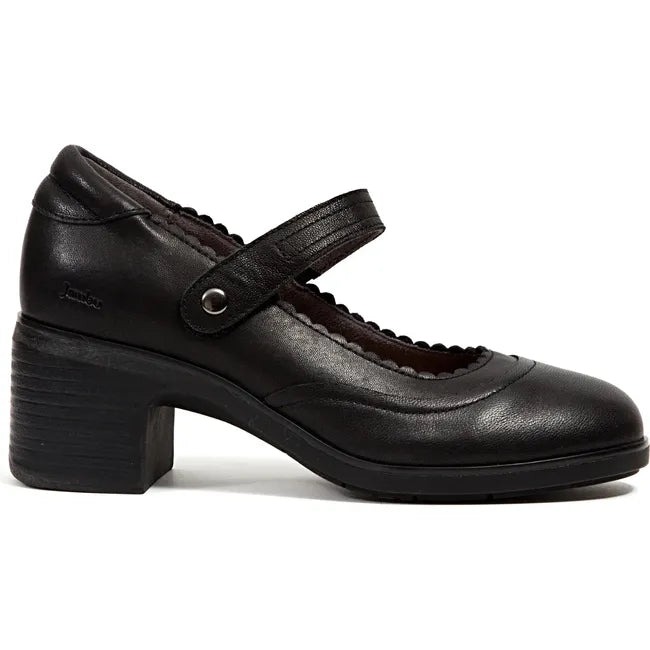 Jambu Women's Vanessa Mary Jane Heel Black Leather J4VAN01