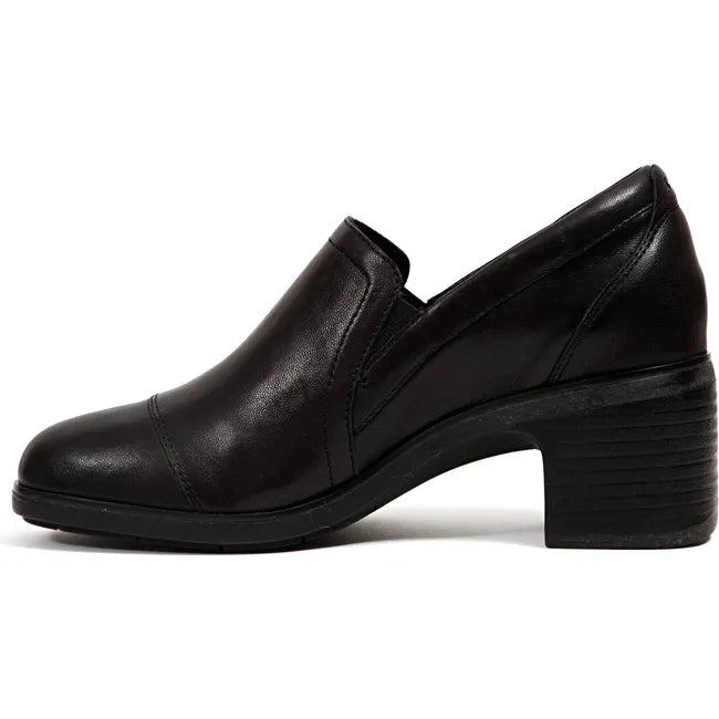 Jambu Women's Vaughn Water Resistant Heel Black Leather J4VAU01