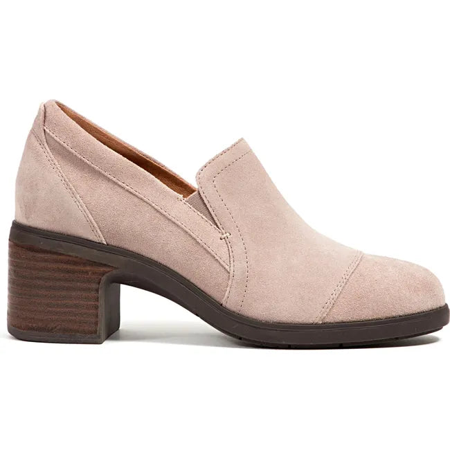 Jambu Women's Vaughn Water Resistant Heel Taupe Suede J4VAU54