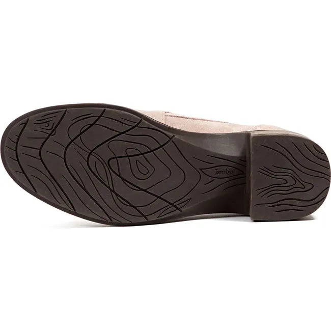 Jambu Women's Vaughn Water Resistant Heel Taupe Suede J4VAU54