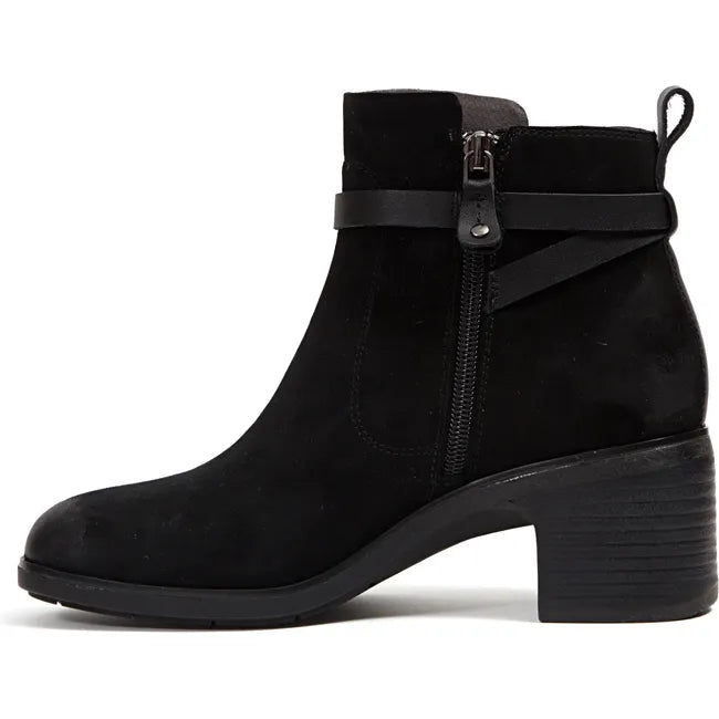 Jambu Women's Vivi Heeled Bootie Black Suede J4VIV01