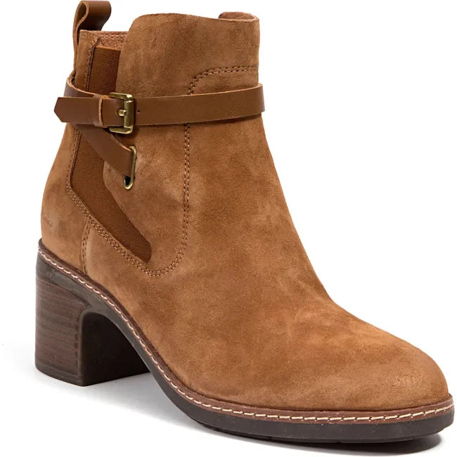 Jambu Women's Vivi Heeled Bootie Dark Tan J4VIV01